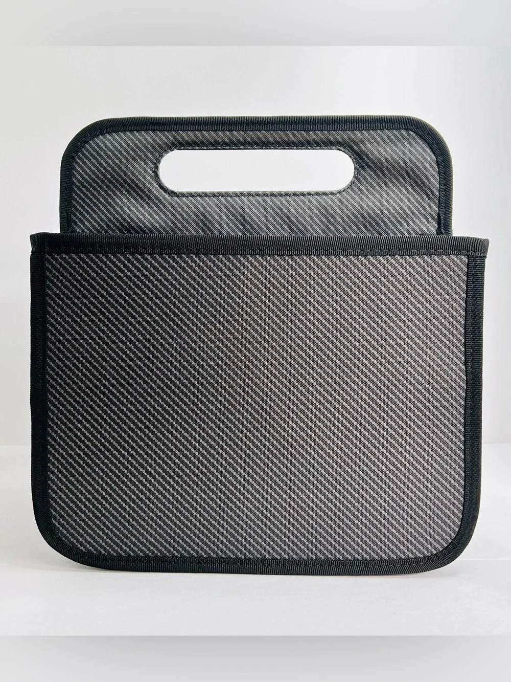 Thirty-One Fold N File Organizer Gray Black Portable Storage Tote Caddy